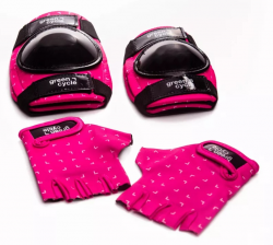 Захист для дітей Green Cycle MIA наколінники, налокітники, рукавички, рожево-білий